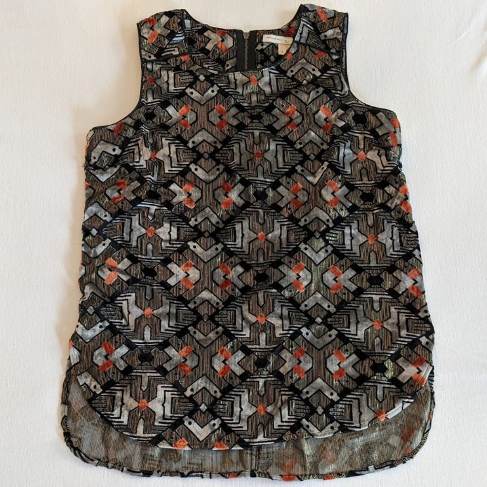 Anthro Meadow Rue Metallic Velvet Tank - Picture 5 of 11